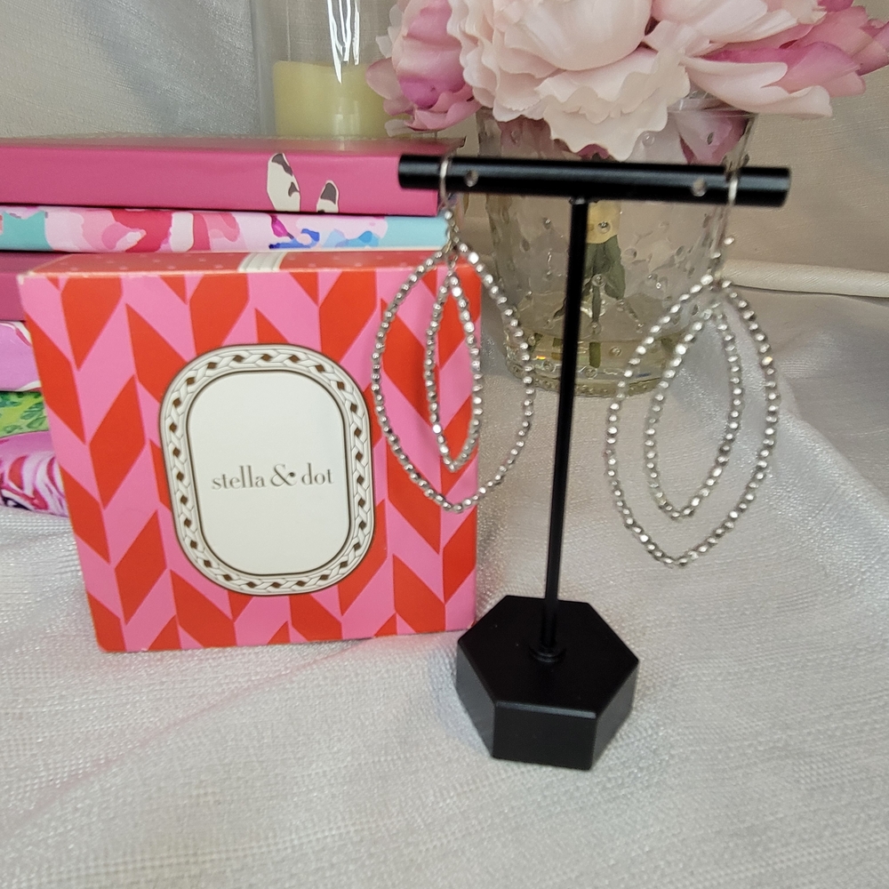 Stella & Dot Vintage Silver Drop Earrings